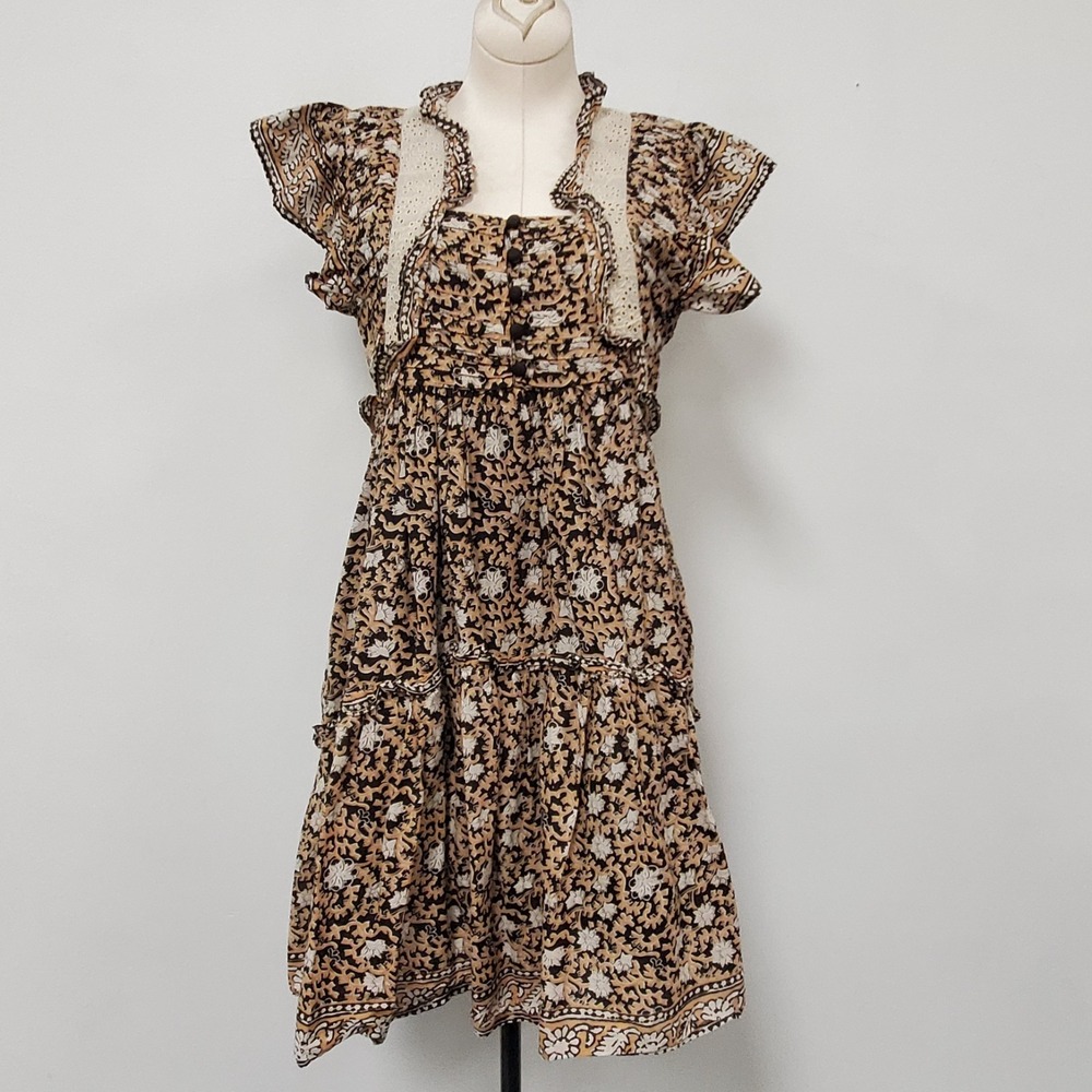 Sea New York Irina Dress Size XS Cottagecore Prairie Retro Twee Cotton Floral